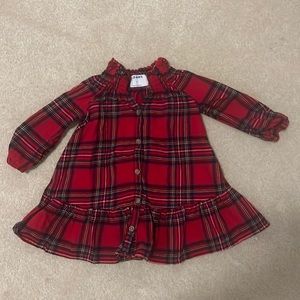 Old Navy red plaid dress 2T